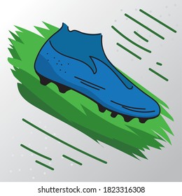 Esbozo de un zapato de fútbol. Uniforme de fútbol- Vector