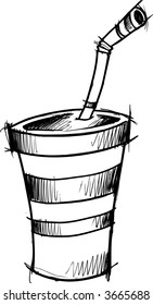 Sketch of Soda Cup Vector Illustration