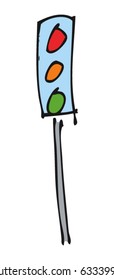 sketch of some traffic lights