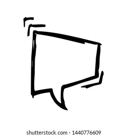 Sketch Speech Bubble. Hand drawn blank Speech Bubble. Dialog empty cloud on white background. Vector illustration.