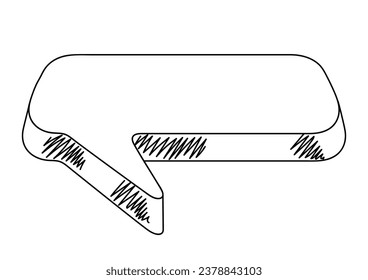 Sketch speech bubble. Image for design and decoration.