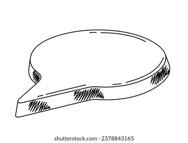 Sketch speech bubble. Image for design and decoration.