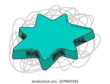 Sprechblase im Skizze. Bild für Design und Dekoration.