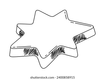 Sketch speech bubble. Image for design and decoration.