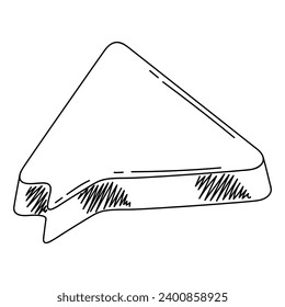 Sketch speech bubble. Image for design and decoration.