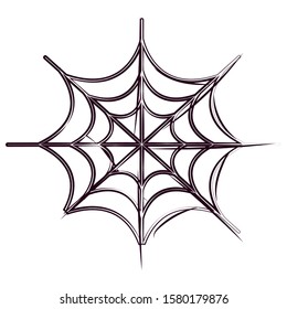 Sketch of a spiderweb - Vector illustration design