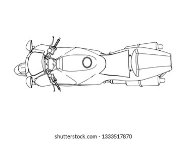 sketch sport motorcycle vector
