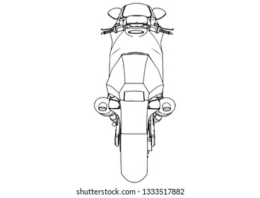 sketch sport motorcycle vector
