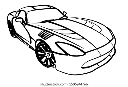 sketch sports car stock vector royalty free 1506244766 shutterstock