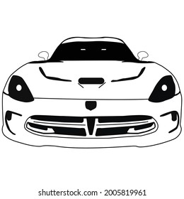 sketch of a sports car vector