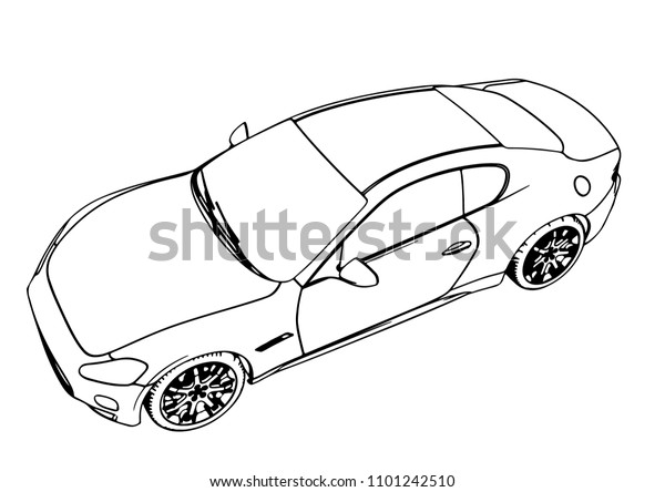 sketch sports car\
vector