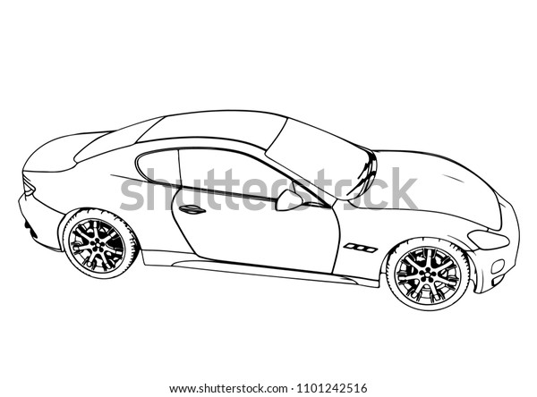 sketch sports car\
vector