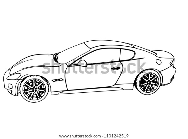 sketch sports car
vector