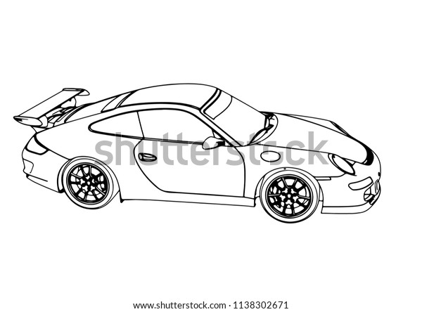 sketch of a sports car\
vector