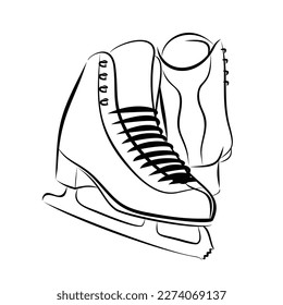 Sketch of the sports figured skates.
