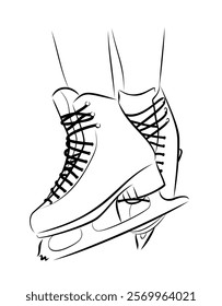 Sketch of the sports figured skates.