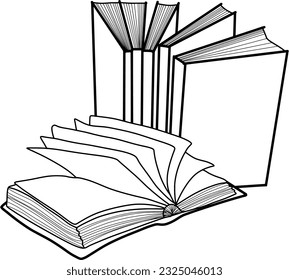 Sketch of stack of book