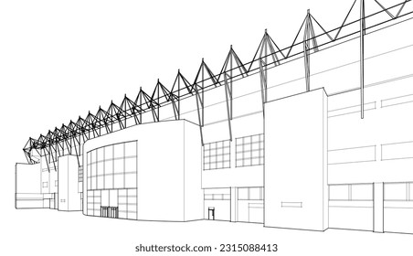 Stadium 3d illustration Royalty Free Stock SVG Vector