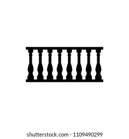 Sketch stair grille bar trellis fence isolated vector icon white background 