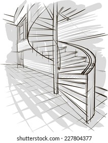 Sketch of stairs