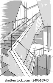 Sketch of stairs