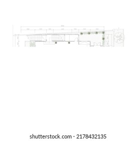 sketch of stairs and garden plans for residential houses