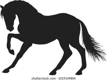 A sketch of a stamping horse.