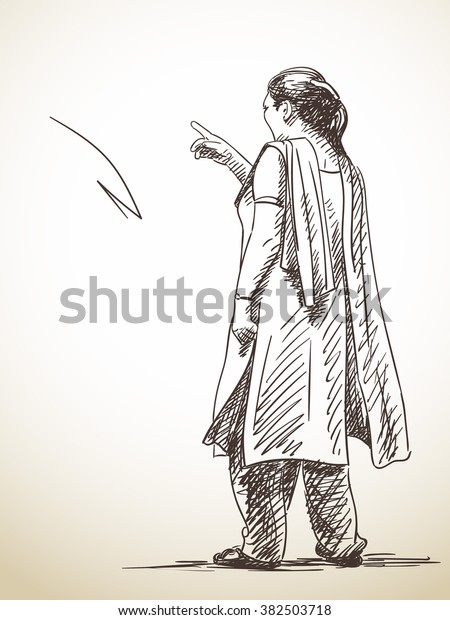 salwar suit drawing