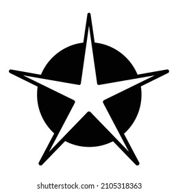 Sketch-Stern. Cute-Star-Form, schwarzer Starburstdoodle-Symbol für Weihnachtsdekoration einzeln auf weißem Hintergrund