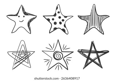 Sketch star light in abstract flash sparkle art geometric element icon figure bright hand drawing design background cartoon doodle vector simple illustration glow shape decorative.

