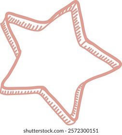 Sketch Star Shape Baking Dish Handdrawn Vector Illustration