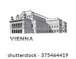 The sketch of State Opera House in Vienna