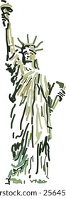 Sketch of the Statue of Liberty from the French Alsace