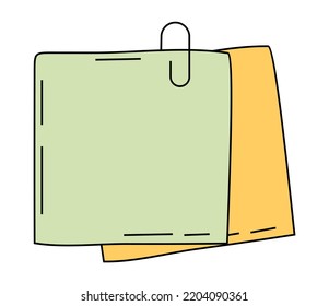 Sketch stikers vector illustration for notes. Doodle checklist. To do list, memo pages.Paper empty sheet in doodle style. 