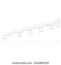 sketch of a stone staircase path on a mountain