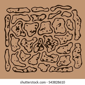 A sketch of the stone texture . Hand-drawn style and irregular texture