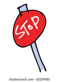 sketch of a stop sign