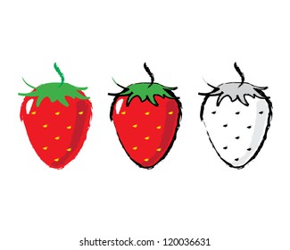Sketch of a strawberry