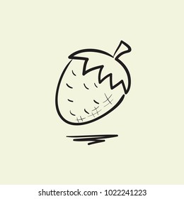 Sketch Strawberry. Vector illustration.