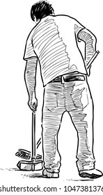Sketch of a street sweeper