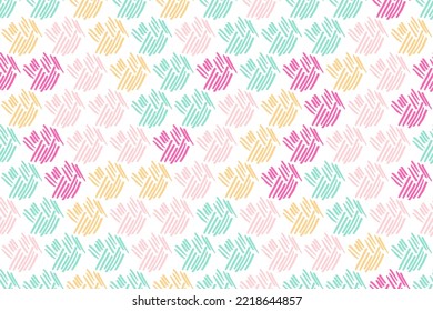 Sketch stroke scribble seamless pattern vector print design. Artistic doodle wallpaper. Grunge scribble texture background. Simple repeat paint doodle. Motley vibrant wrapping paper print.