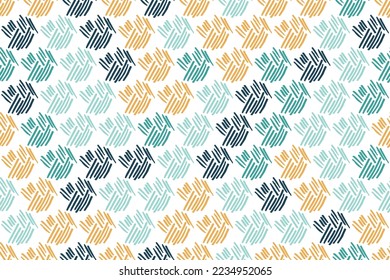 Sketch stroke scribble seamless pattern vector print design. Trendy doodle wallpaper. Grunge scribble texture background. Simple repeat paint doodle. Motley vibrant wrapping paper print.