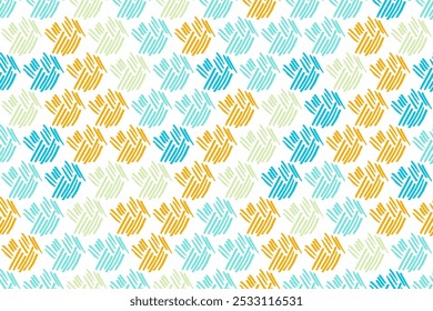 Sketch stroke scribble seamless pattern vector print design. Trendy doodle wallpaper. Grunge scribble texture background. Simple repeat paint doodle. Motley vibrant background.