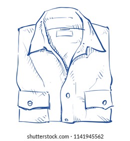 Sketch style accessory. Mens clothing. Vector.