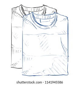 Sketch style accessory. Mens clothing. Vector.