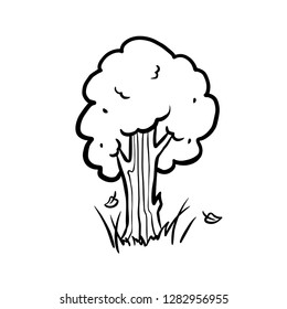 Sketch style illustration of a tree