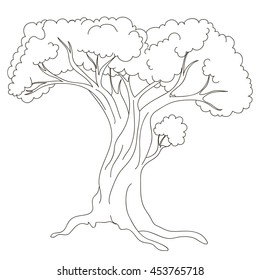 Sketch style, illustration of tree