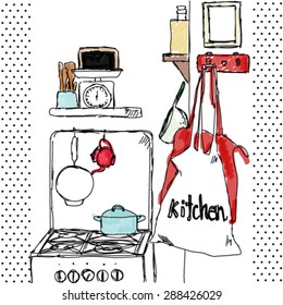 sketch style kitchens