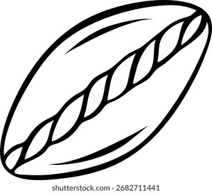 Estilo de esboço Mini-pies com crosta escamosa na arte simples de linha preta e branca. Delicioso ícone de sobremesa desenhado como um rabiscar, ilustração minimalista para assar e conceitos caseiros