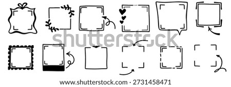 Sketch style QR frames with open corners and organic outlines. Great for menus, labels and posters where scan me needs to stand out visually.